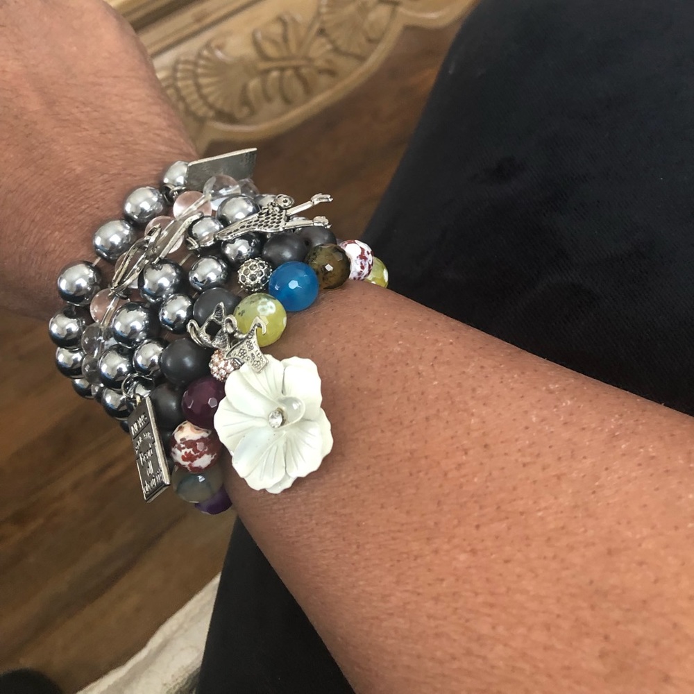 Handmade Stack set. EXTRA BEAD ALL ABOUT IT.